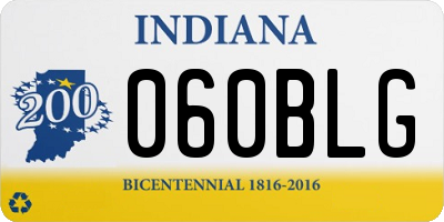 IN license plate 060BLG