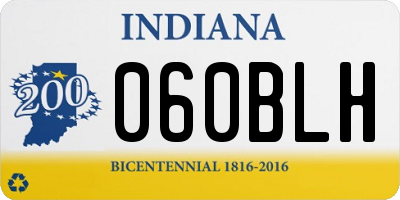 IN license plate 060BLH