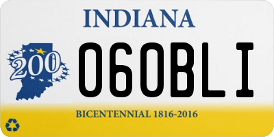 IN license plate 060BLI
