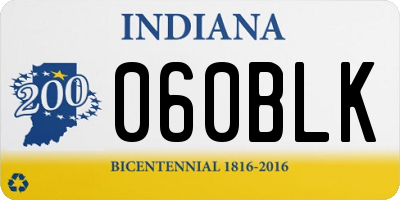 IN license plate 060BLK