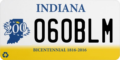 IN license plate 060BLM