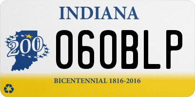 IN license plate 060BLP