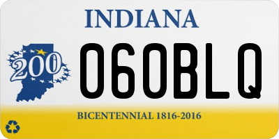 IN license plate 060BLQ