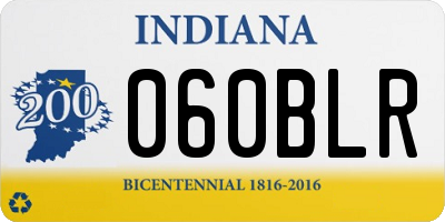 IN license plate 060BLR