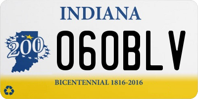 IN license plate 060BLV