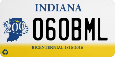 IN license plate 060BML