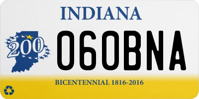 IN license plate 060BNA
