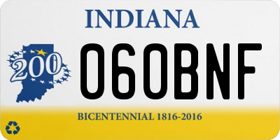 IN license plate 060BNF