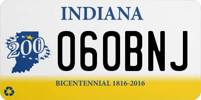 IN license plate 060BNJ