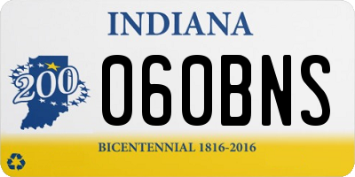 IN license plate 060BNS