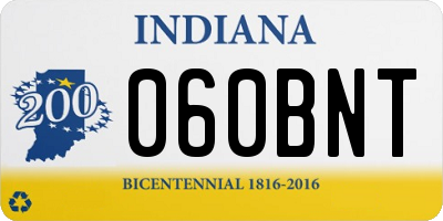 IN license plate 060BNT
