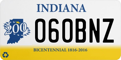 IN license plate 060BNZ