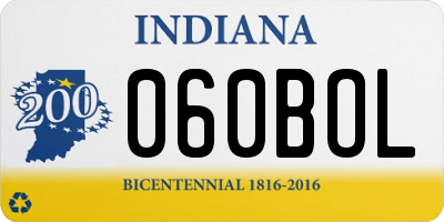 IN license plate 060BOL