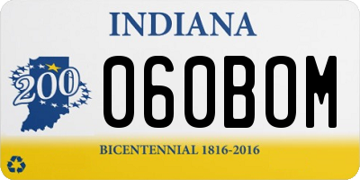IN license plate 060BOM