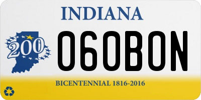 IN license plate 060BON