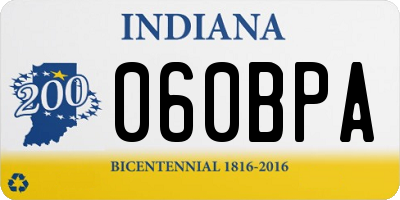 IN license plate 060BPA
