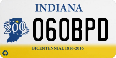 IN license plate 060BPD