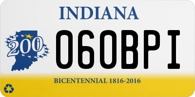 IN license plate 060BPI