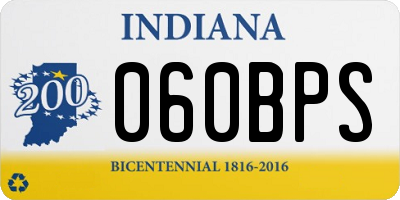 IN license plate 060BPS