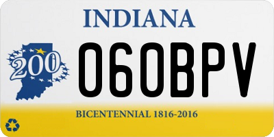 IN license plate 060BPV