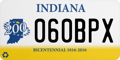 IN license plate 060BPX