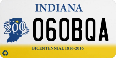 IN license plate 060BQA