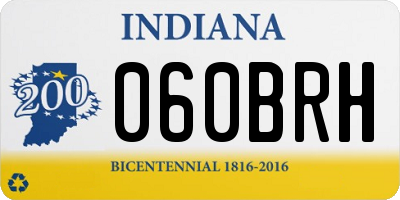 IN license plate 060BRH