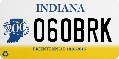 IN license plate 060BRK