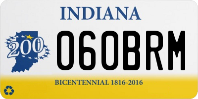 IN license plate 060BRM