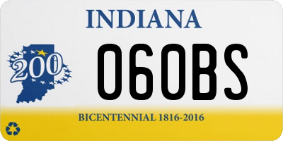IN license plate 060BS
