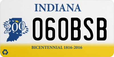 IN license plate 060BSB