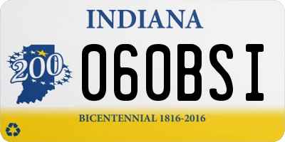 IN license plate 060BSI