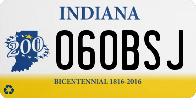 IN license plate 060BSJ