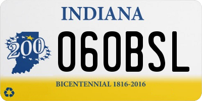 IN license plate 060BSL