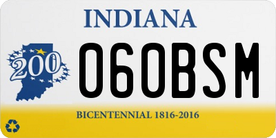 IN license plate 060BSM