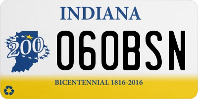 IN license plate 060BSN