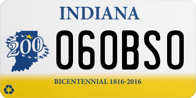 IN license plate 060BSO