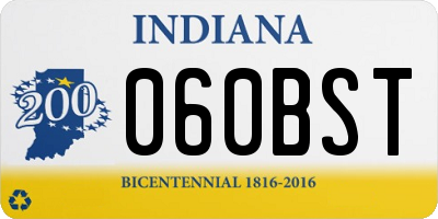 IN license plate 060BST