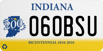 IN license plate 060BSU