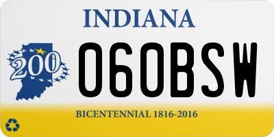 IN license plate 060BSW
