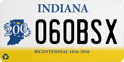 IN license plate 060BSX