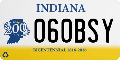 IN license plate 060BSY