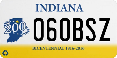 IN license plate 060BSZ