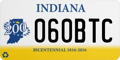 IN license plate 060BTC