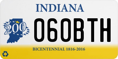 IN license plate 060BTH