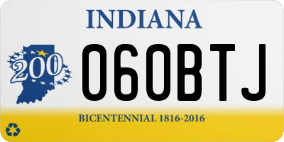 IN license plate 060BTJ