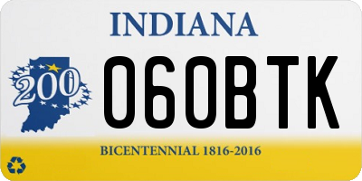 IN license plate 060BTK