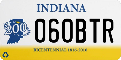 IN license plate 060BTR
