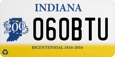 IN license plate 060BTU