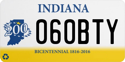 IN license plate 060BTY
